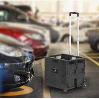 kangaro Klapp-Transportkarre mit Klappbox, Tragkraft: 35 kg