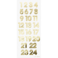 folia Adventskalender-Sticker "NUMBERS GOLD"