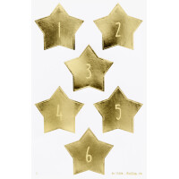 folia Adventskalender-Sticker "STARS GOLD"