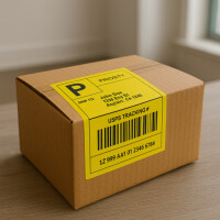 rillprint Rollenetiketten Zebra, 102 x 152 mm, gelb