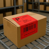 rillprint Rollenetiketten Zebra, 102 x 152 mm, rot