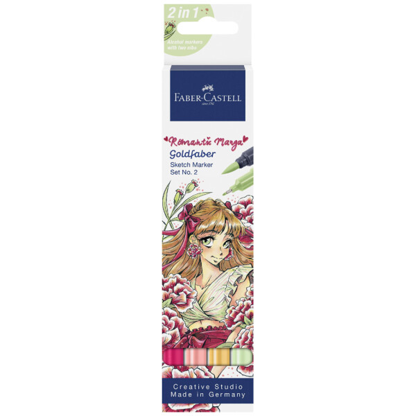 FABER-CASTELL Sketch Marker GOLDFABER, Set Romantic Manga 2
