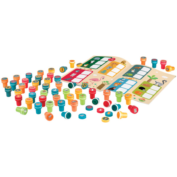 Maped Creativ Motivstempel-Set "BUCHSTABEN & TIERE", Karton