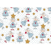 SUSY CARD Weihnachts-Geschenkpapier "Engel Stern"