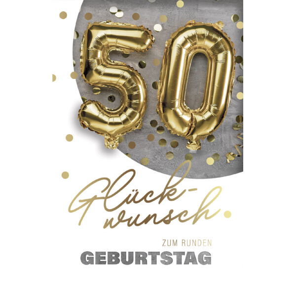 SUSY CARD Geburtstagskarte "Folienballons" - 40. Geburtstag