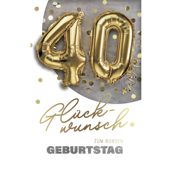 SUSY CARD Geburtstagskarte "Folienballons" - 50. Geburtstag