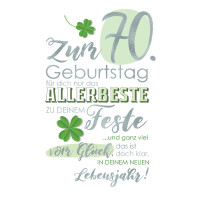 CACTUS Geburtstagskarte "Kleeblatt" - 90. Geburtstag