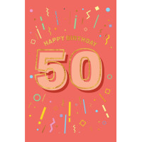 SUSY CARD Geburtstagskarte "Zahlen" - 50....