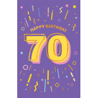 SUSY CARD Geburtstagskarte "Zahlen" - 70....