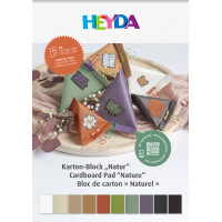 HEYDA Bastelkarton-Block "Natur", DIN A4, 20 Blatt