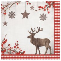 PAPSTAR Weihnachts-Motivservietten "X-mas Deer"