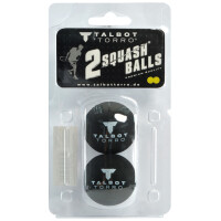 TALBOT torro Squashball, schwarz rot, mittel, 2er Blister