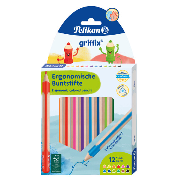 Pelikan Dreikant-Buntstifte griffix, 12er Kartonetui