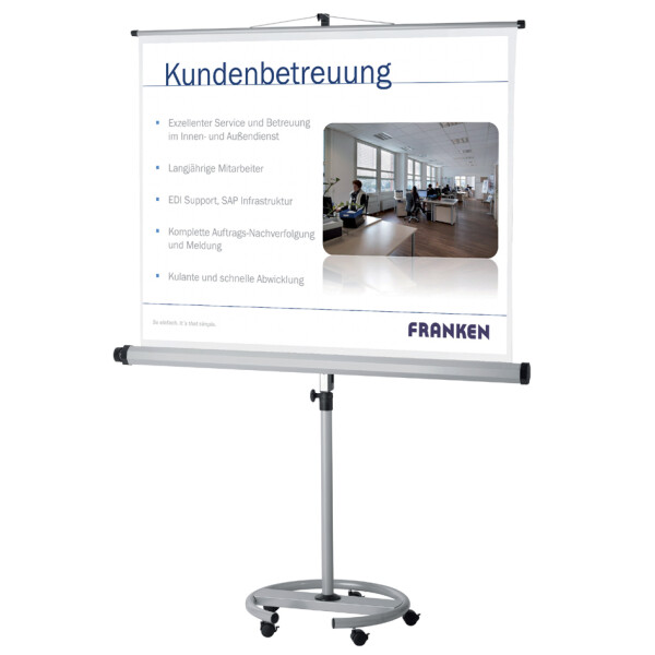 FRANKEN Stativ-Leinwand "Mobil", (B)1.800 x (H)1.800 mm