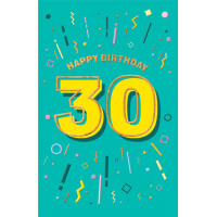 SUSY CARD Geburtstagskarte "Zahlen" - 30....