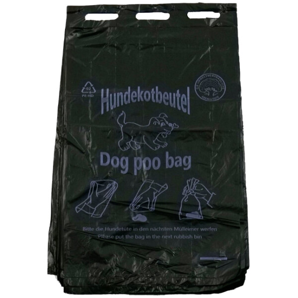 dm-folien Hundekotbeutel, 200 x 320 mm, geblockt, schwarz