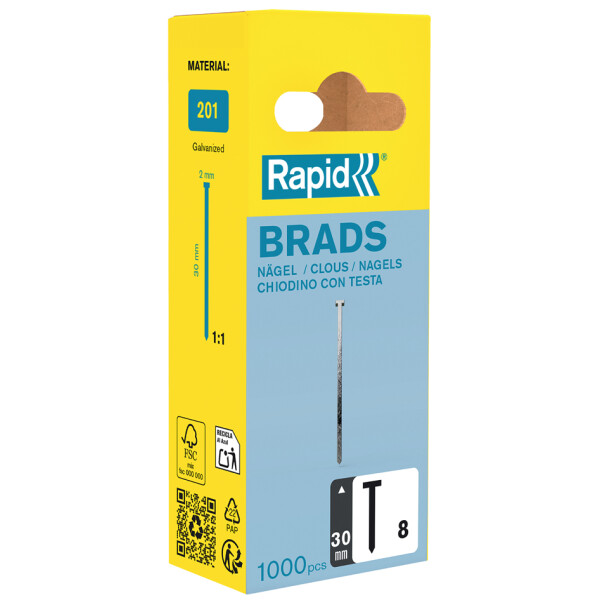 Rapid Nägel Typ 8, 15 mm, galvanisiert, Kleinpackung