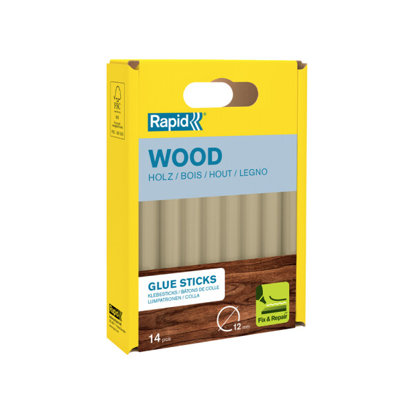 Rapid Klebepatrone Holz, 12 mm Durchmesser, lang