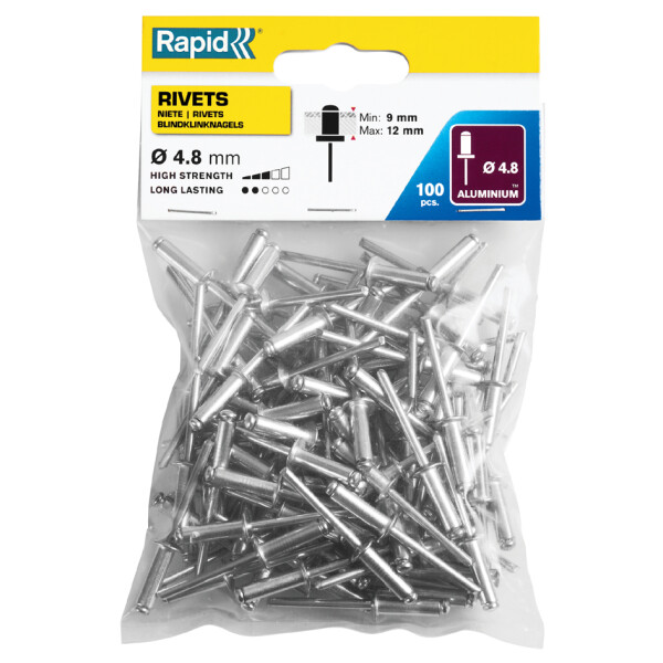 Rapid Blindniete Standard, 4,0 x 12 mm, aus Aluminium