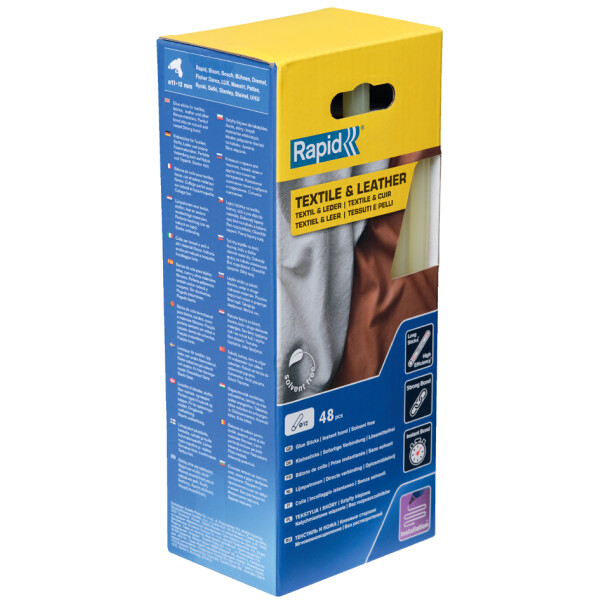 Rapid Klebepatrone Textil & Leder, 12 mm Durchmesser, lang