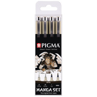 SAKURA Fineliner PIGMA MICRON Manga Set, sepia, 4er Etui