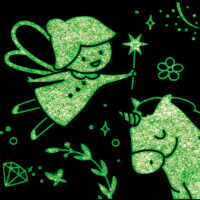 HEYDA Deko-Klebeband Glow in the dark "Feen"