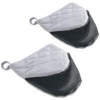 metaltex Ofenhandschuhe antislip, 2er Set, grau schwarz