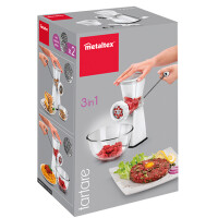 metaltex Fleischwolf Tartare, Kunstoff Edelstahl, weiß
