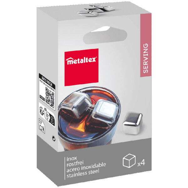 metaltex Eiswürfel-Set, wiederverwendbar, aus Edelstahl