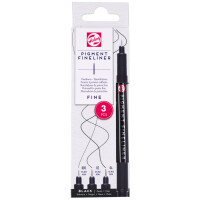 ROYAL TALENS Pigment Fineliner Fine, schwarz, 3er Set