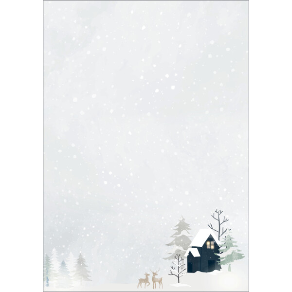 sigel Weihnachts-Motiv-Papier "Golden Greens", A4, 90 g qm