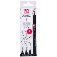 ROYAL TALENS Pigment Fineliner Bold, schwarz, 3er Set