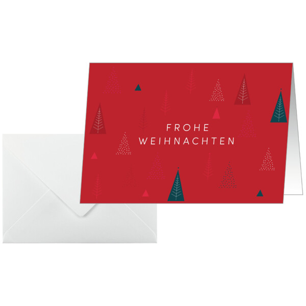 sigel Weihnachtskarte "Ruby Pines", A6 quer (A5)