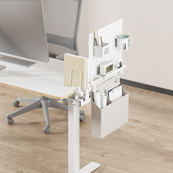 LogiLink Lochplatten-Büroschienenorganizer, weiß