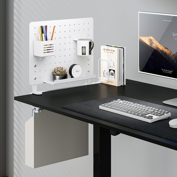 LogiLink Lochplatten-Büroschienenorganizer, weiß