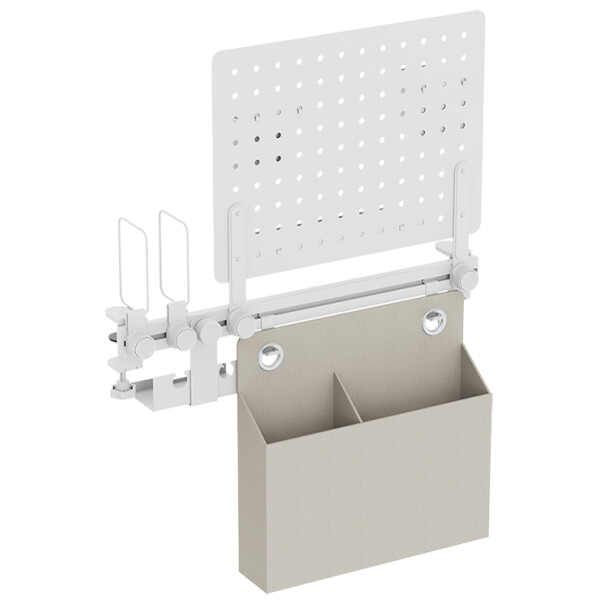 LogiLink Lochplatten-Büroschienenorganizer, weiß