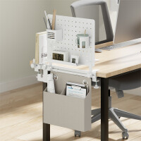 LogiLink Lochplatten-Büroschienenorganizer, weiß