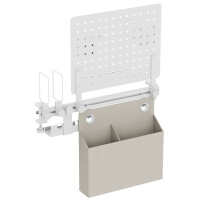 LogiLink Lochplatten-Büroschienenorganizer, weiß