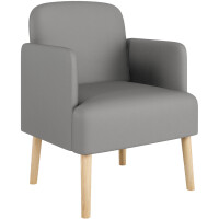 PAPERFLOW Besucheressel Brooks, Kunstleder, grau