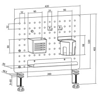 LogiLink Lochplatten-Organizer, für Klemmmontage,...