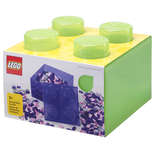 LEGO Aufbewahrungsstein STORAGE BRICK 4 TOP LID, hellgrün