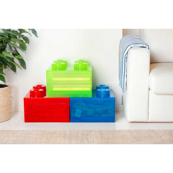 LEGO Aufbewahrungsstein STORAGE BRICK 4 TOP LID, blau