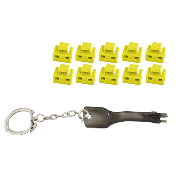 shiverpeaks RJ45-Port Blocker mit Schlüssel, rot