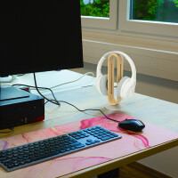 LogiLink Kopfhörer-Ständer aus Bambusholz,...