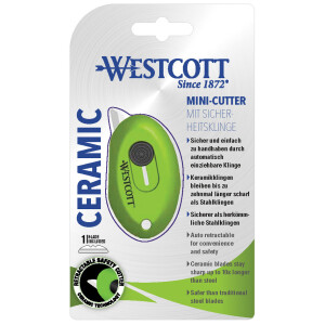 WESTCOTT Mini-Cutter Keramik, Klinge: 31 mm, grün