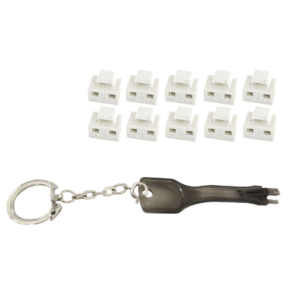 shiverpeaks RJ45-Port Blocker mit Schlüssel, blau