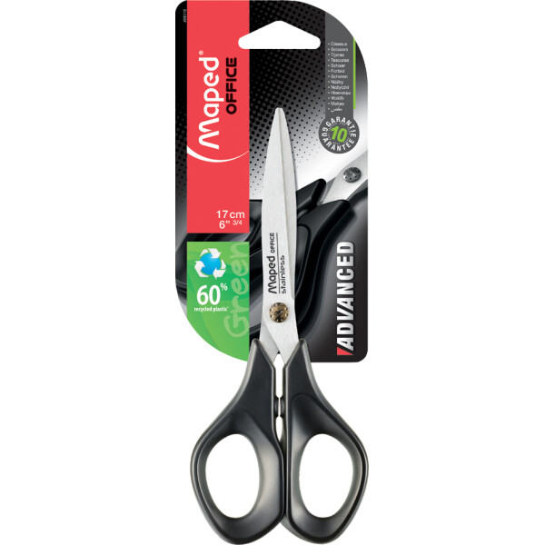 Maped Schere Advanced Green, L&auml;nge: 170 mm, symmetrisch