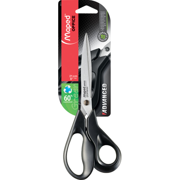 Maped Schere Advanced Green, L&auml;nge: 210 mm, asymmetrisch