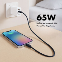 LogiLink USB-Steckdosenadapter, 1x USB-A, 1x USB-C, 65 Watt