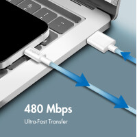 LogiLink USB 2.0 Kabel, USB-A - USB-C Stecker, 0,5 m, rosa